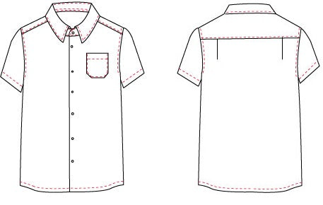Gary's Shirts chemise homme blanche 42 manche courte