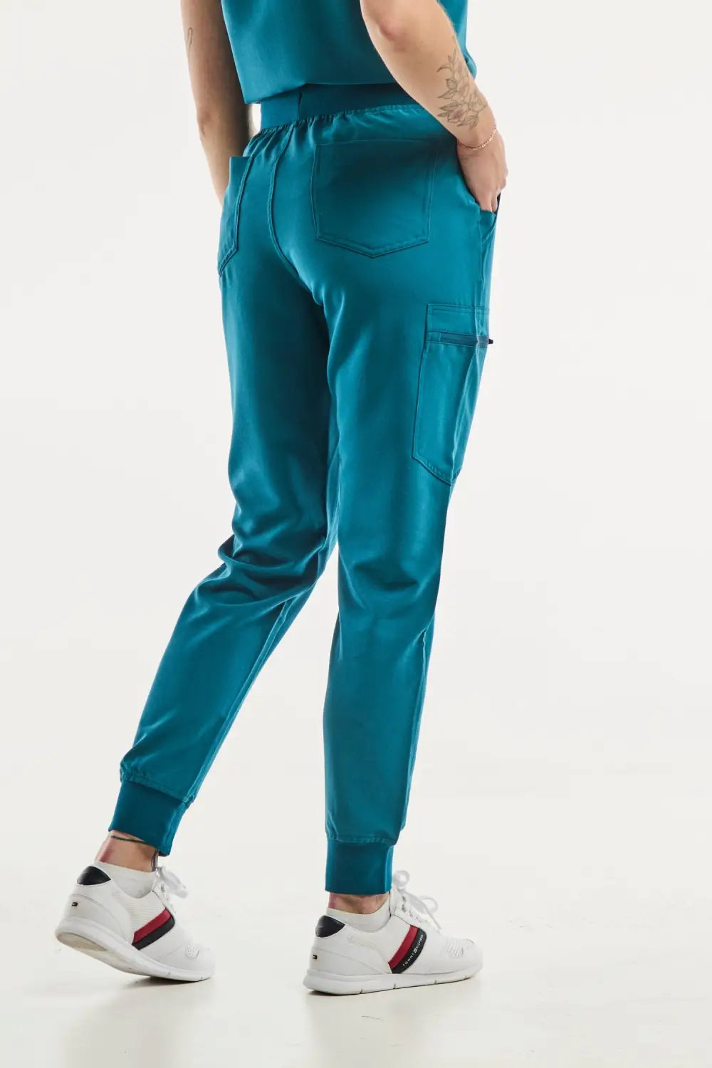 Aelin Paris pantalon médical femme vert turquoise stretch