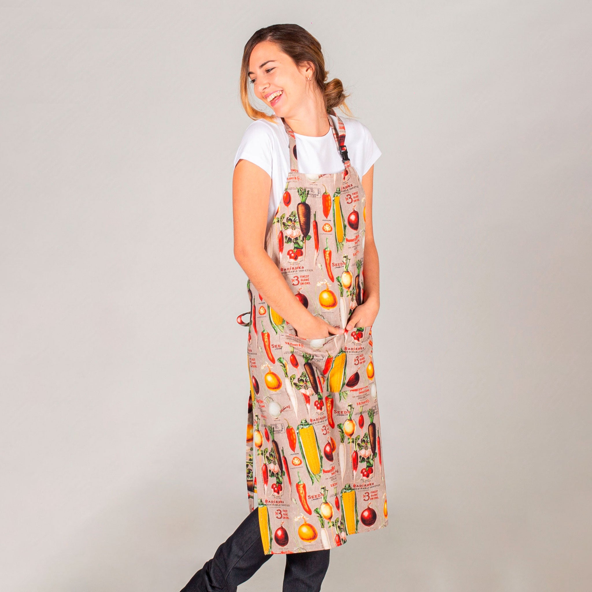 Gary's Aprons Tablier Bavette Coton Olivas 95x75cm Poche
