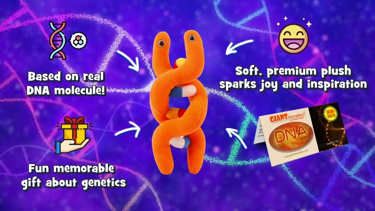 Enfermania ADN peluche microbe géant 26 cm polyester