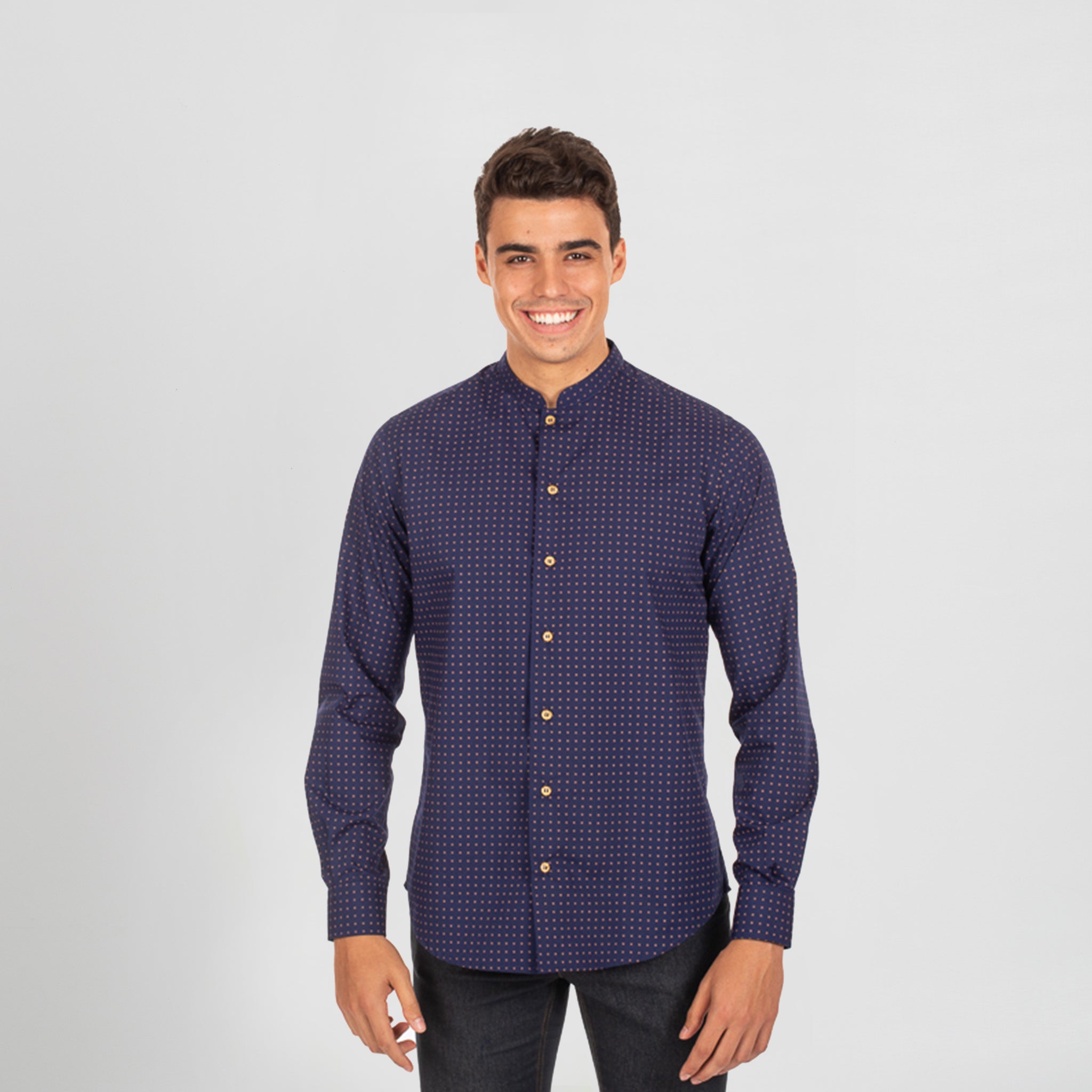 GARY'S Fiore chemise homme slim marine mouette