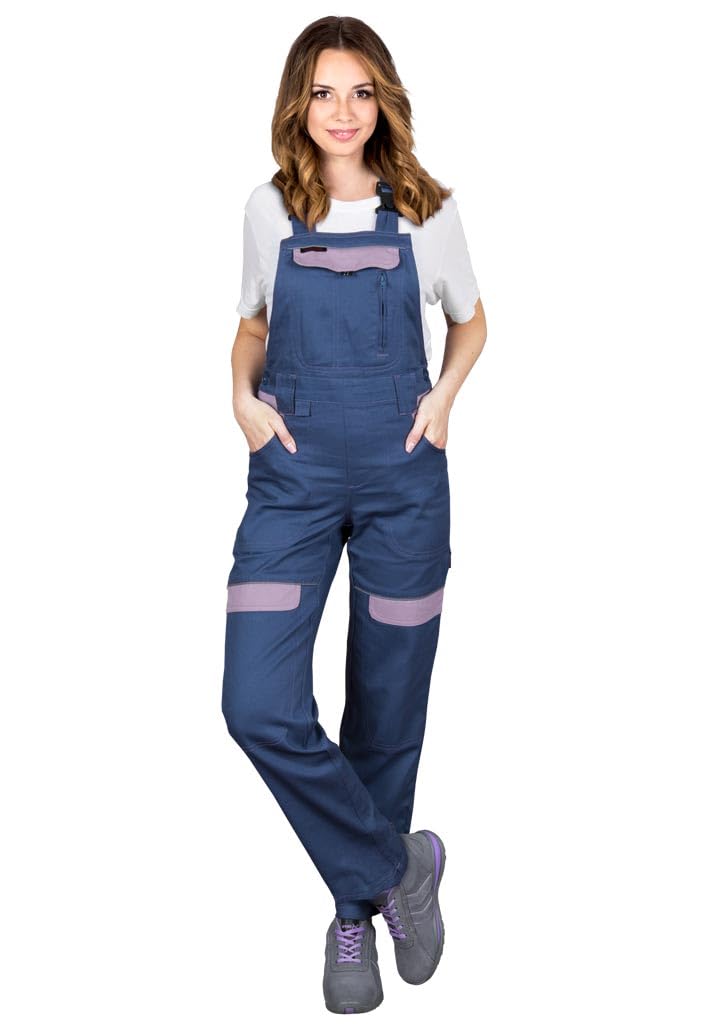 Reis Corton salopette travail femme bleu marine