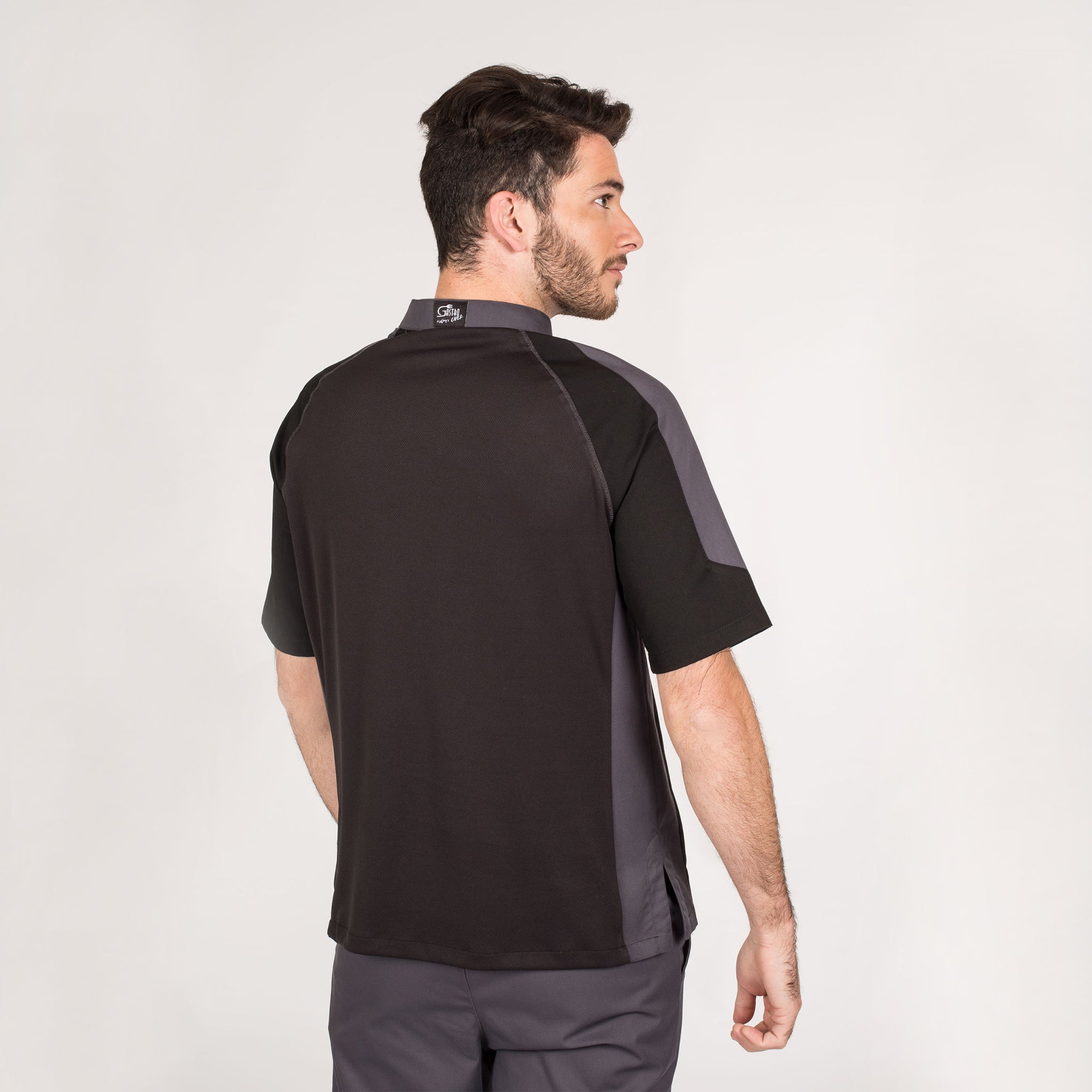 Gary's Cefiro Veste de Cuisine Homme Noir Coolmax