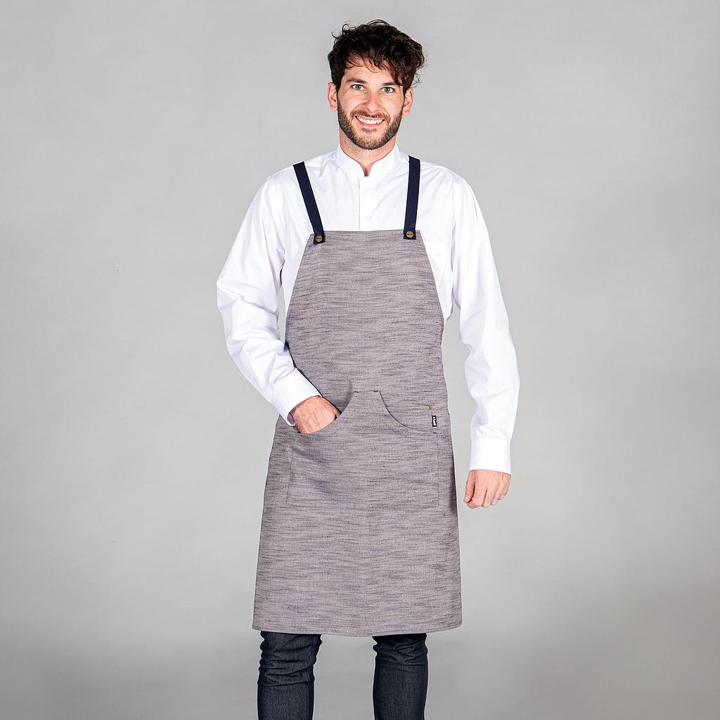 Gary's Aprons tablier bavette marine twill 87x74 cm