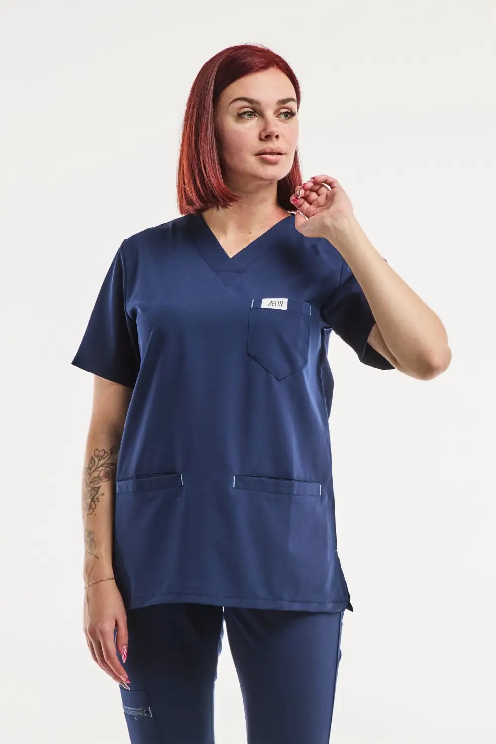 Aelin Slimfit NEW Tunique médicale bleu marine stretch
