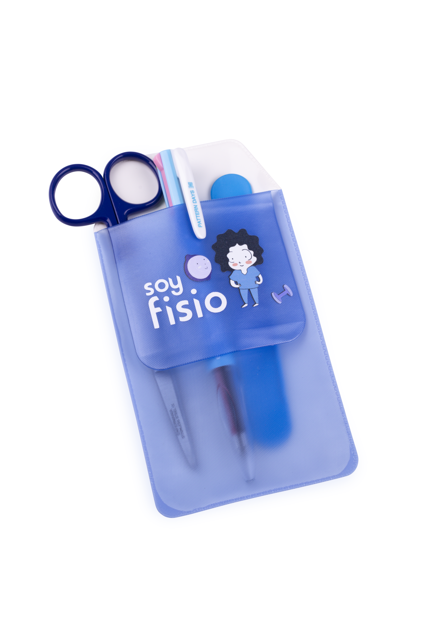 Enfermania protège-poche porte-stylos bleu plastique 15,7 cm