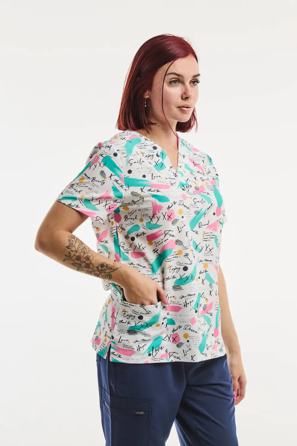 Aelin Paris blouse médicale femme Rêves Enchantés stretch