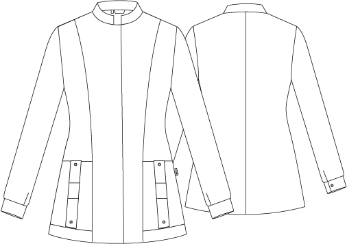 Gary's Dama blouse médicale blanche femme manches longues