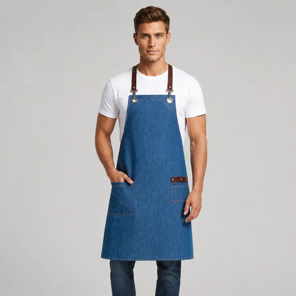 Gary's Colorado tablier bavette 75x80cm denim Tejano Azul