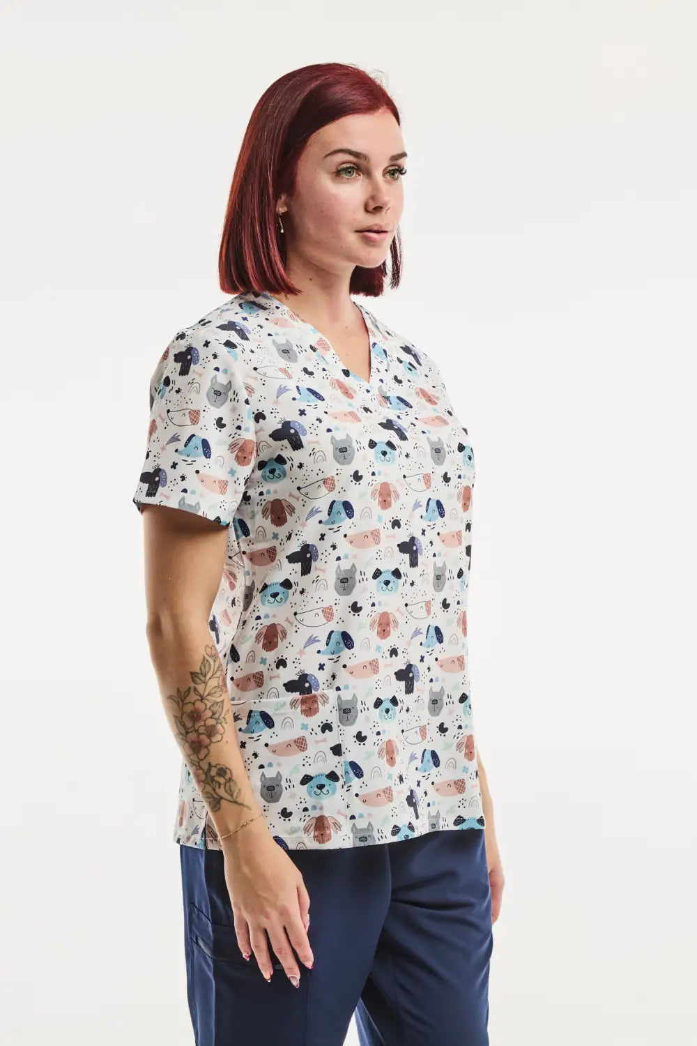 Aelin Paris Tunique Médicale Femme Toutou Love Stretch