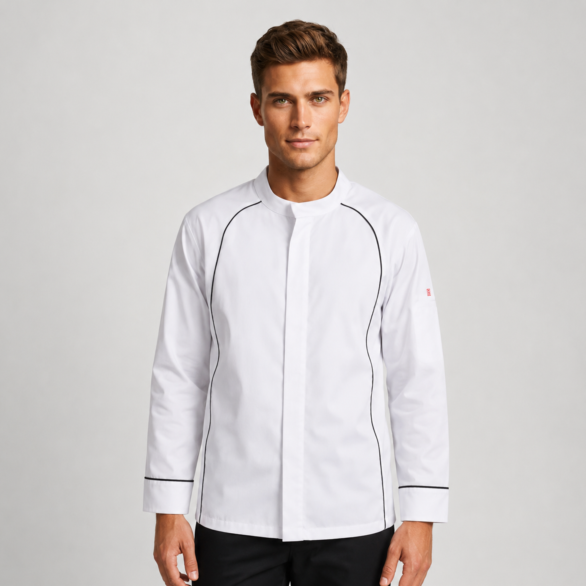 Gary's Apis veste cuisine noire L coton Lyocell