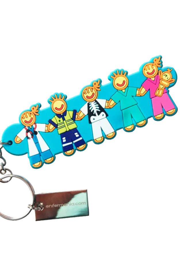 Enfermania Regalos Team porte-clés double face caoutchouc