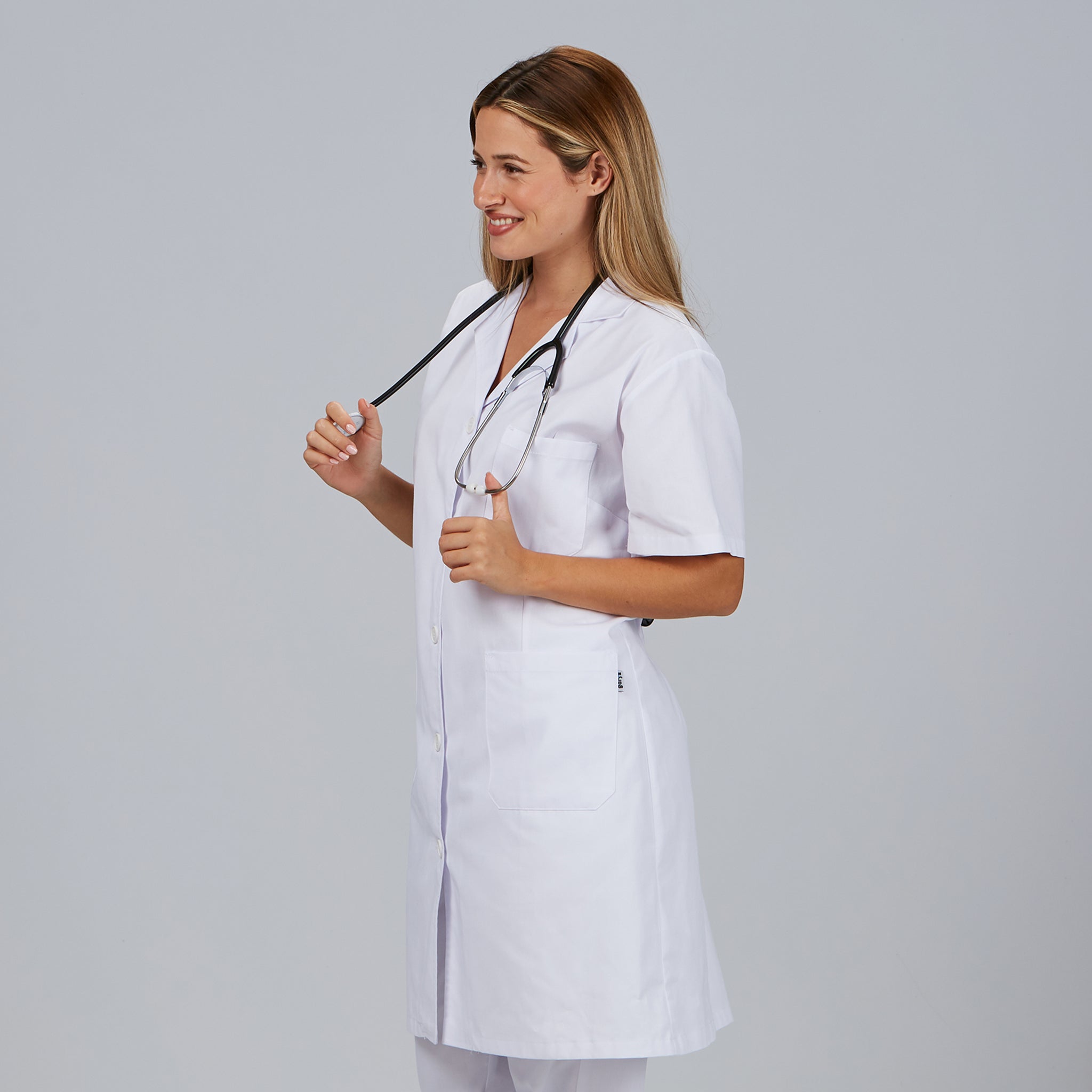 Gary's Robes Scrub Women blouse médicale blanche manches courtes