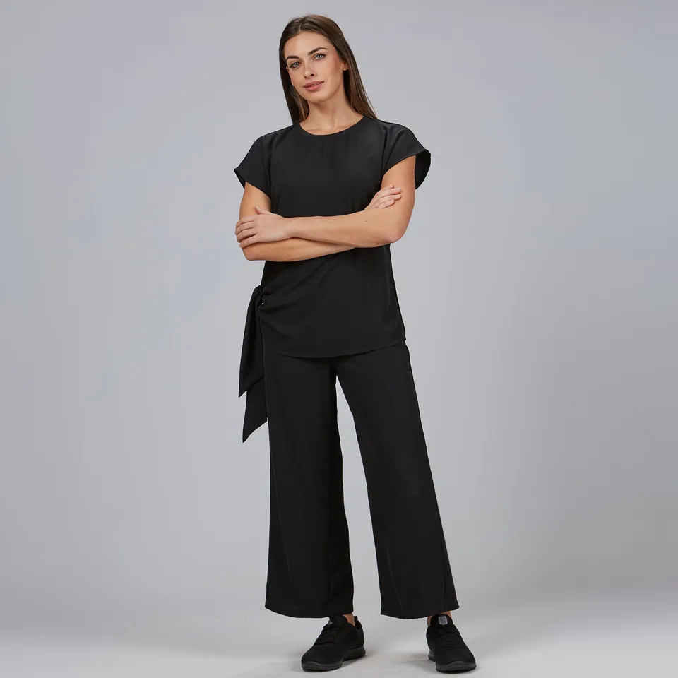 Gary's Crepe pantalon femme noir 001 taille élastique
