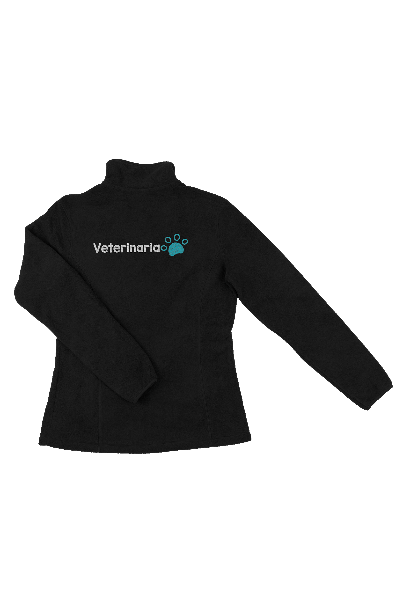 Enfermania Ropa Veterinario veste polaire femme noire brodée