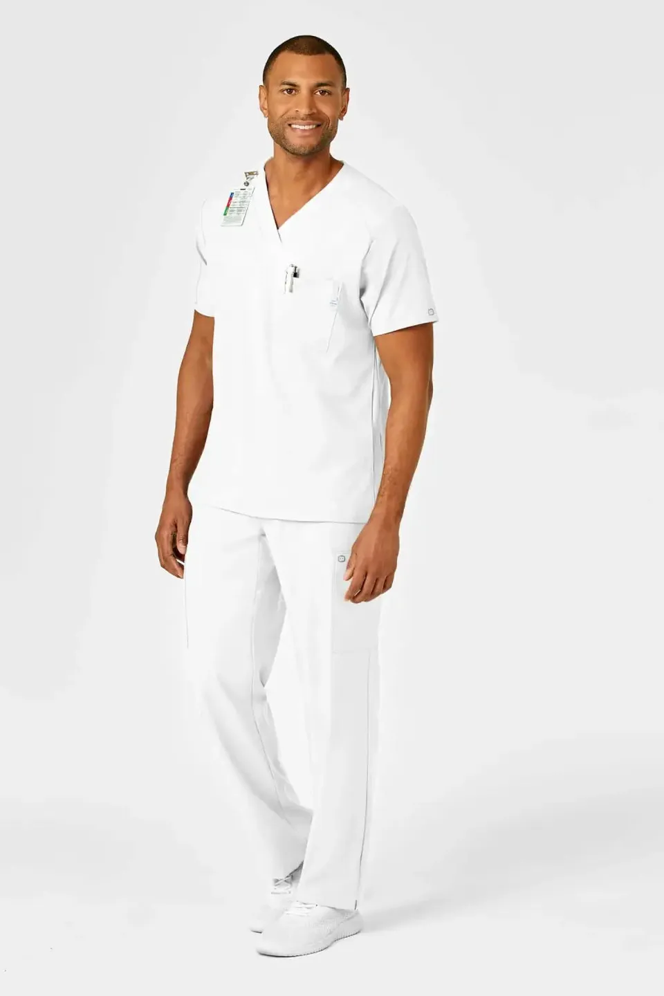 Aelin LUCA W123 tenue médicale homme blanc tunique pantalon