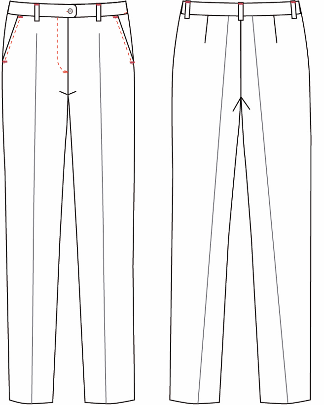 GARY'S Trip pantalon tailleur marine 44 sans pinces