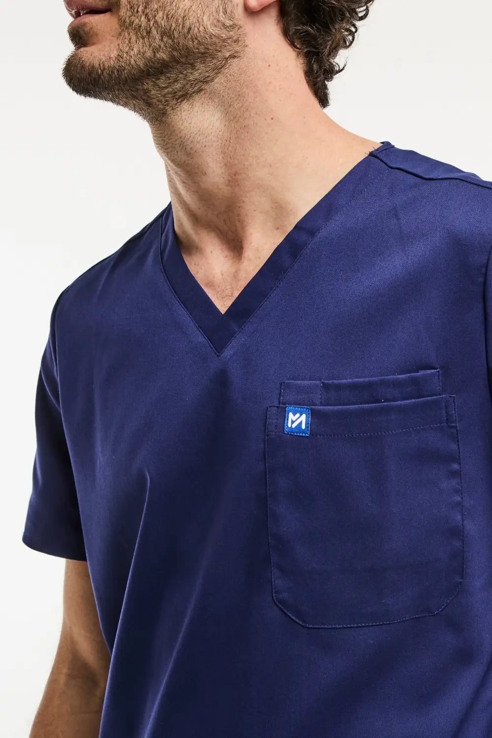 Aelin LUCA Tunique médicale homme Bleu Marine col V