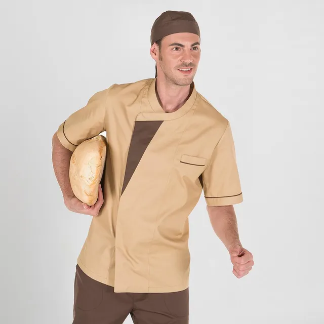 Gary's Egea veste cuisine unisexe crème antibactérienne