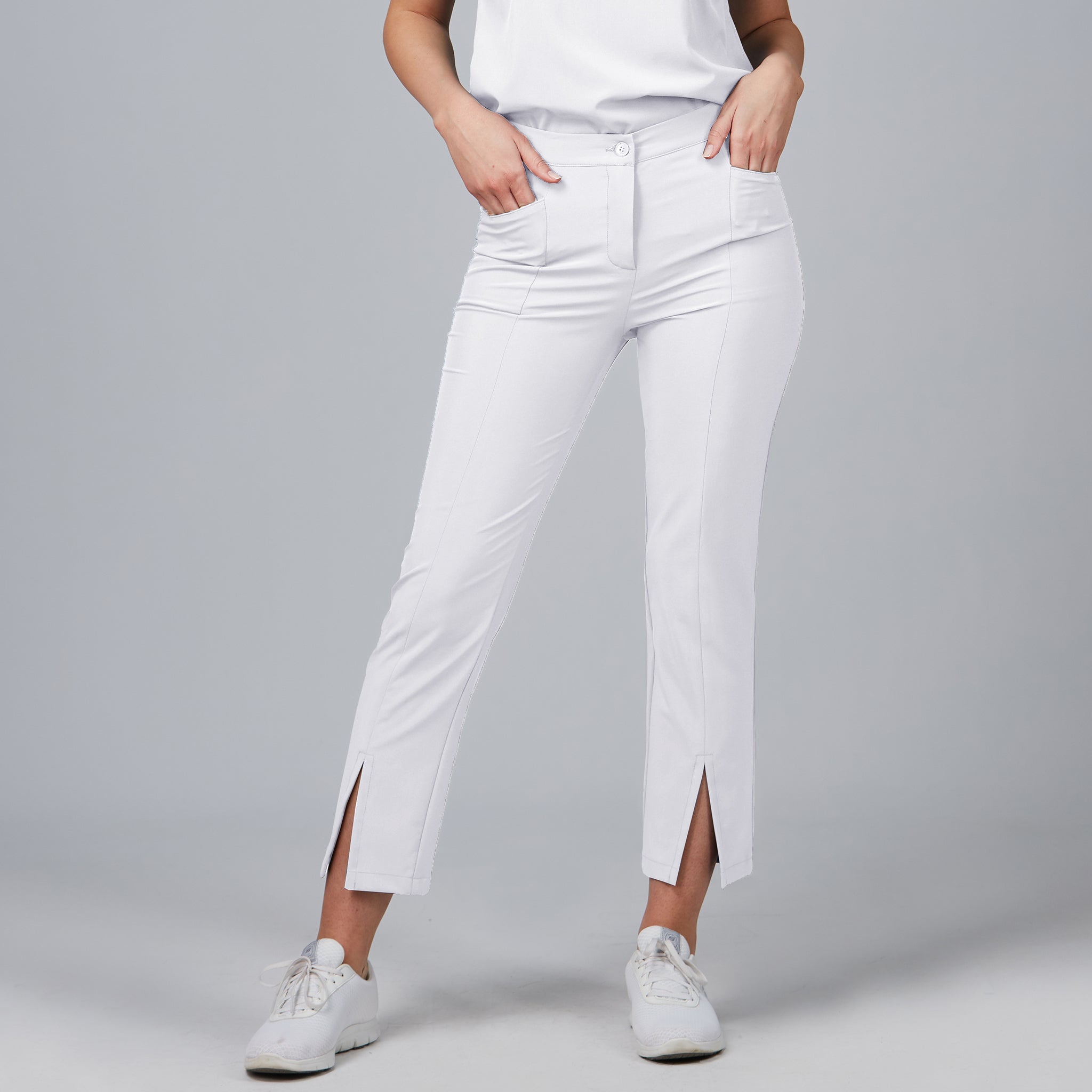 GARY'S Pants pantalon médical femme noir fente cheville