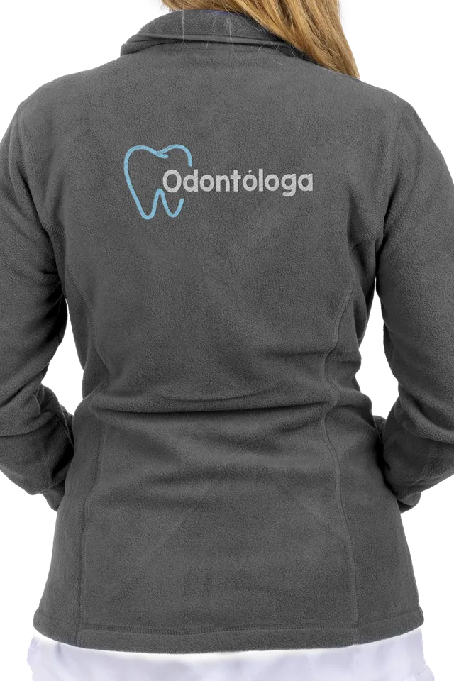 Enfermania Dentiste veste polaire femme grise personnalisée