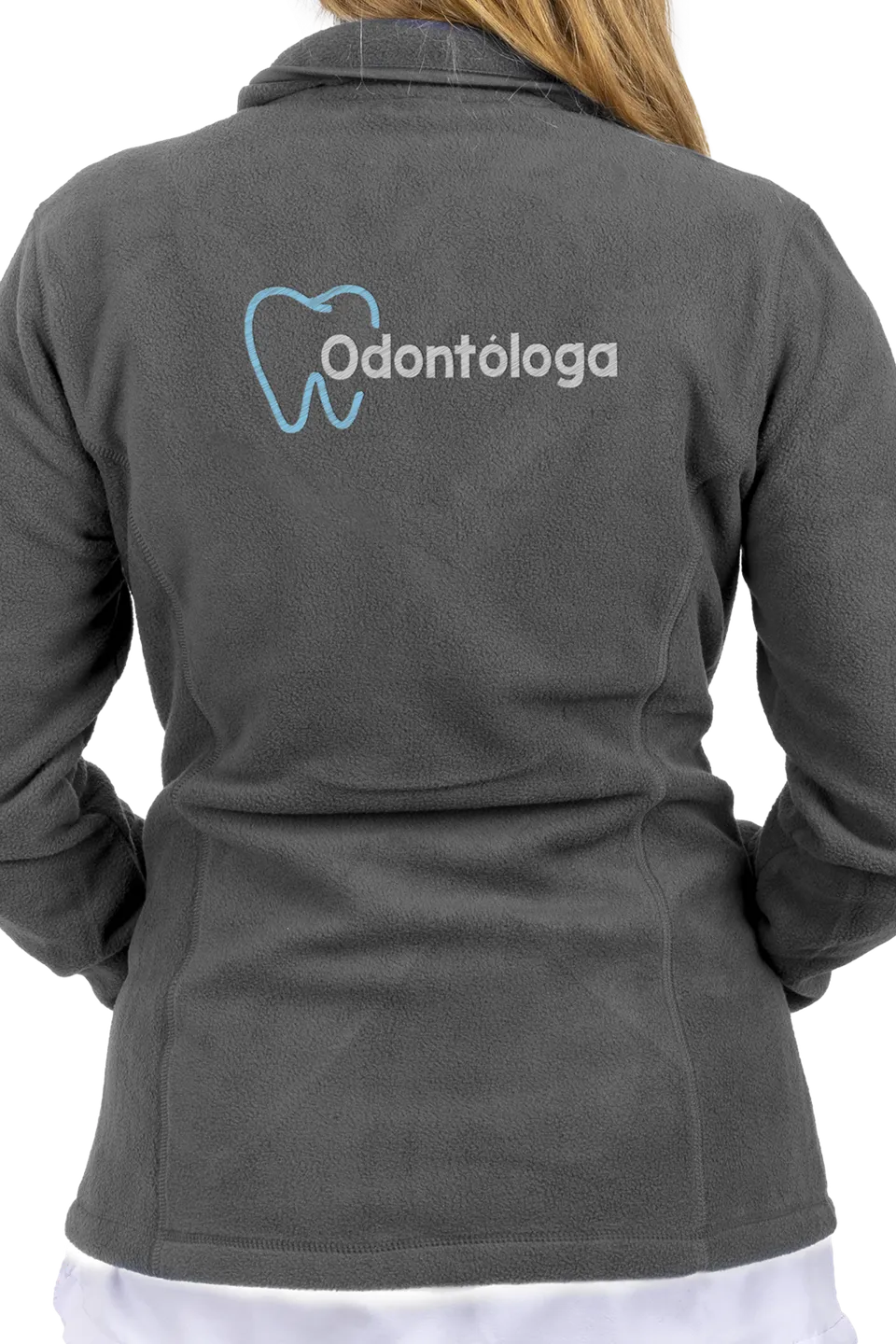 Enfermania Dentiste veste polaire femme grise personnalisée