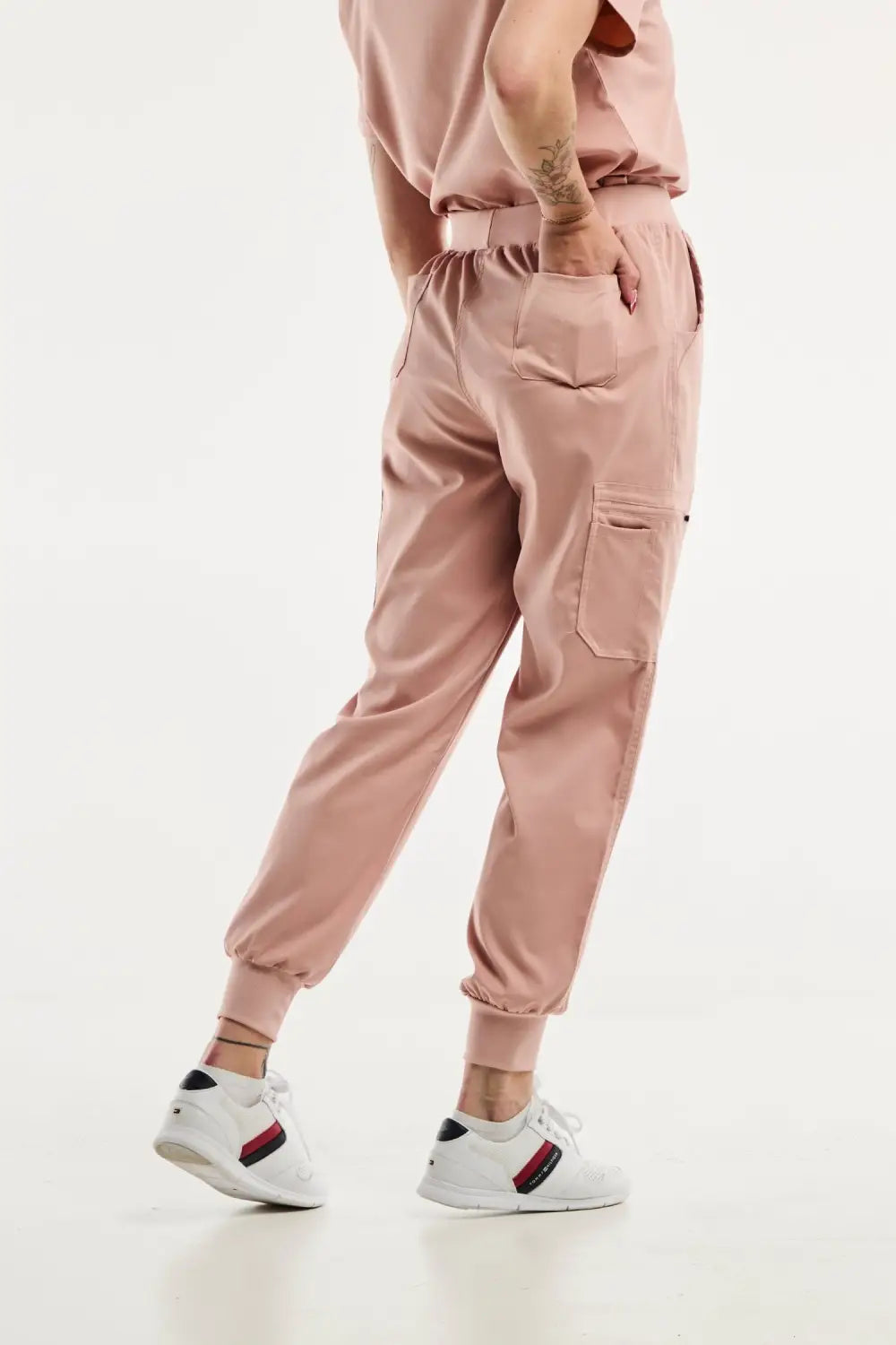 Aelin Emma jogger pantalon médical rose clair stretch
