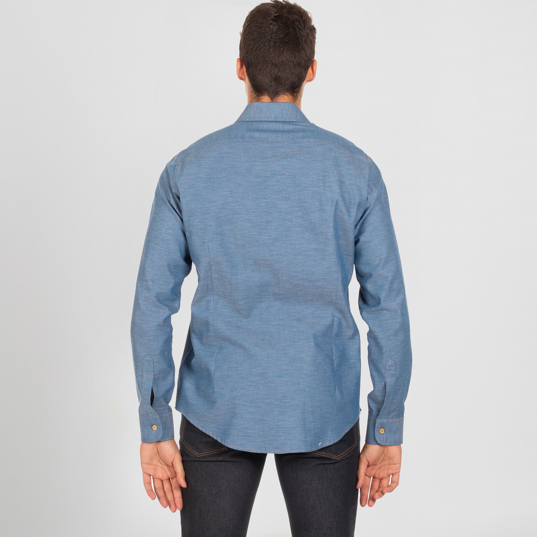 Gary's Flavio Chemise Homme Slim Marine Coton
