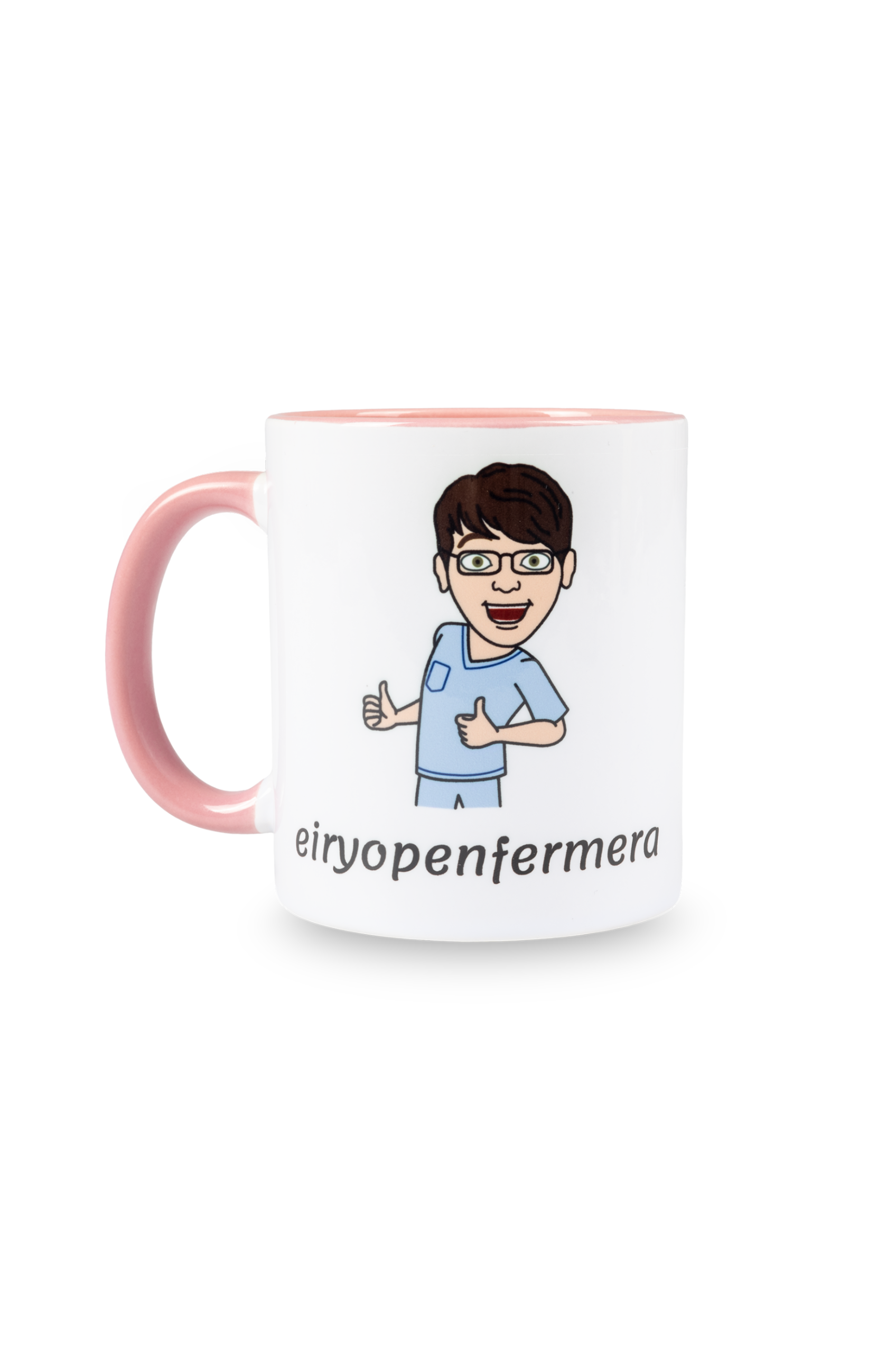 Enfermania Regalos mug céramique rose Eiryopenfermera 350 ml