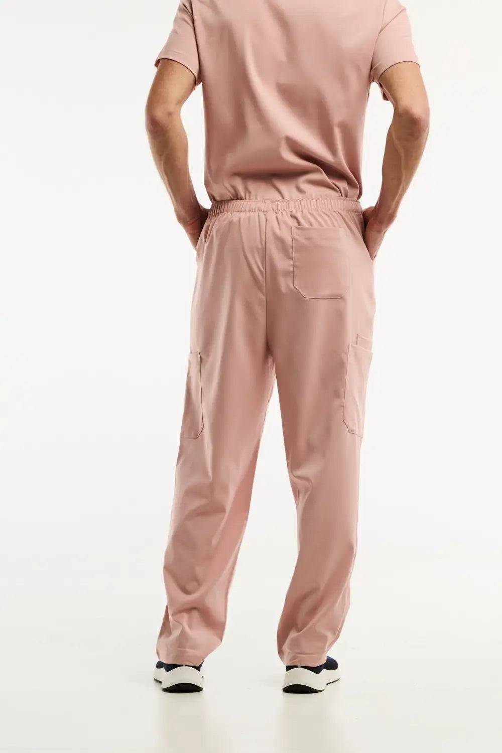 Aelin LUCA pantalon médical homme rose clair poches