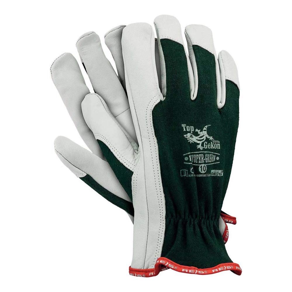 Reis cuir chèvre gants travail vert/blanc T10 lot 12