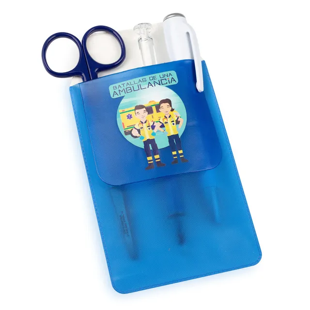 Enfermania Batallas protège-poche porte-stylos bleu