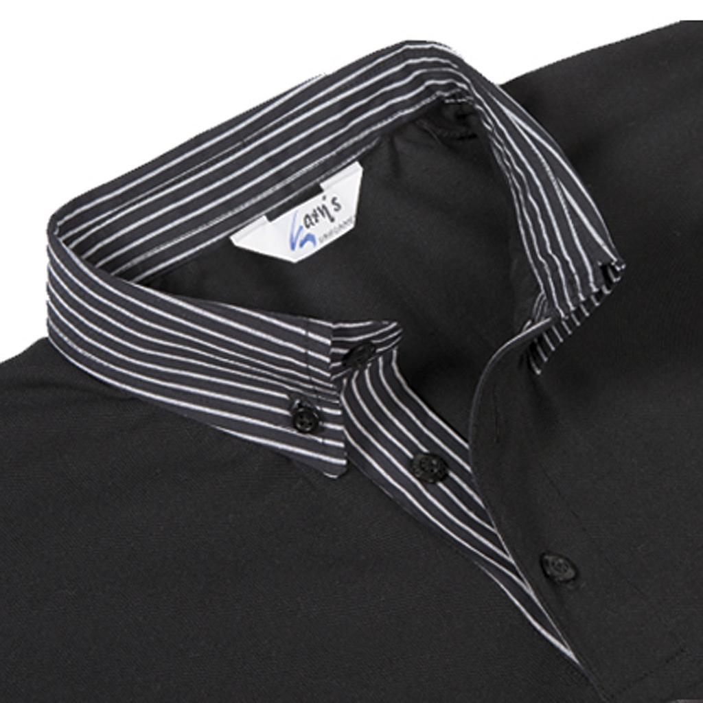 Gary's polo femme noir manche courte slim