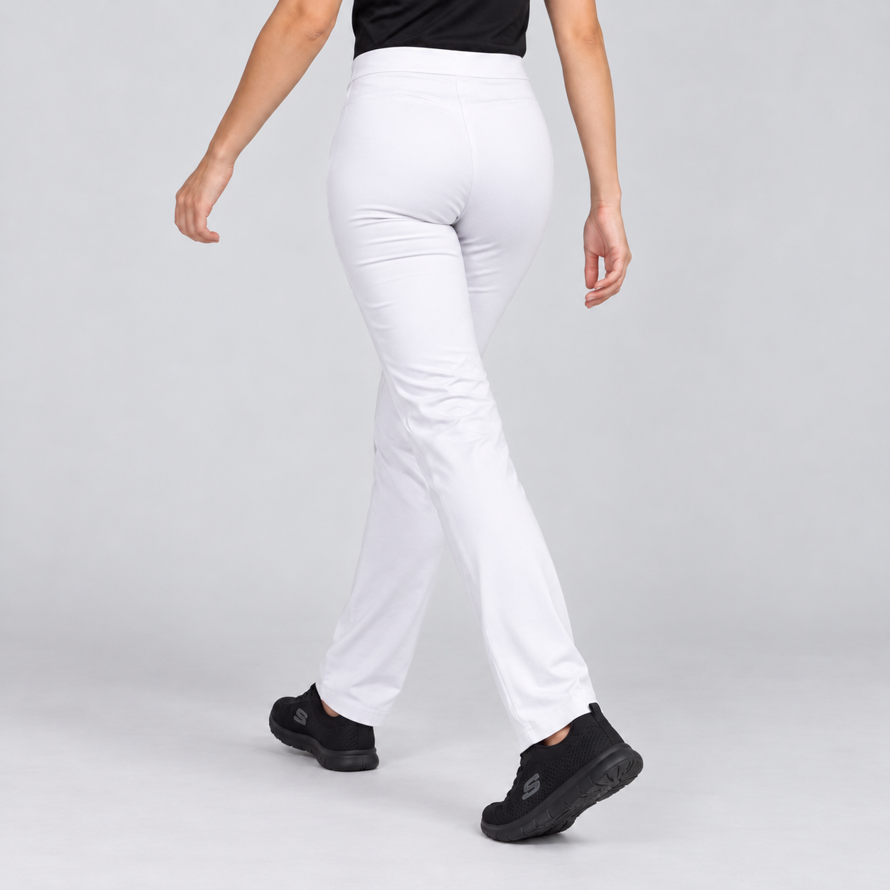 GARY'S Pantalon Médical Femme Noir Poches Coton Stretch