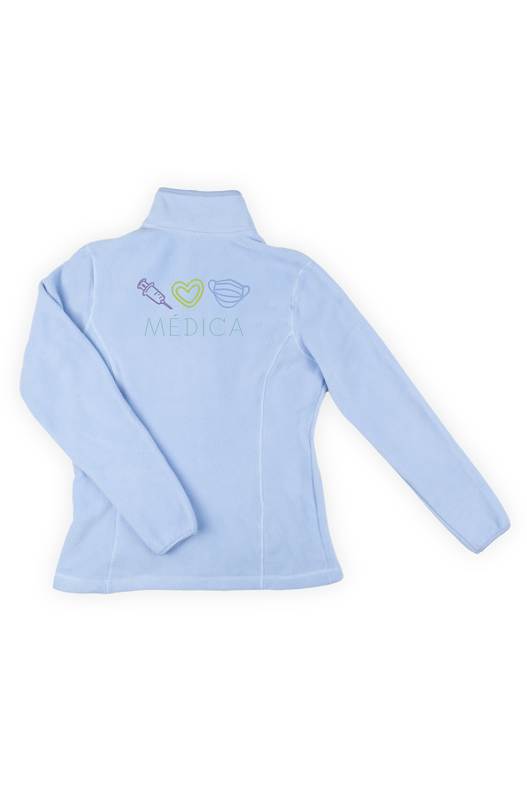 Enfermania polaire médicale femme Sweet bleu brodée chaude