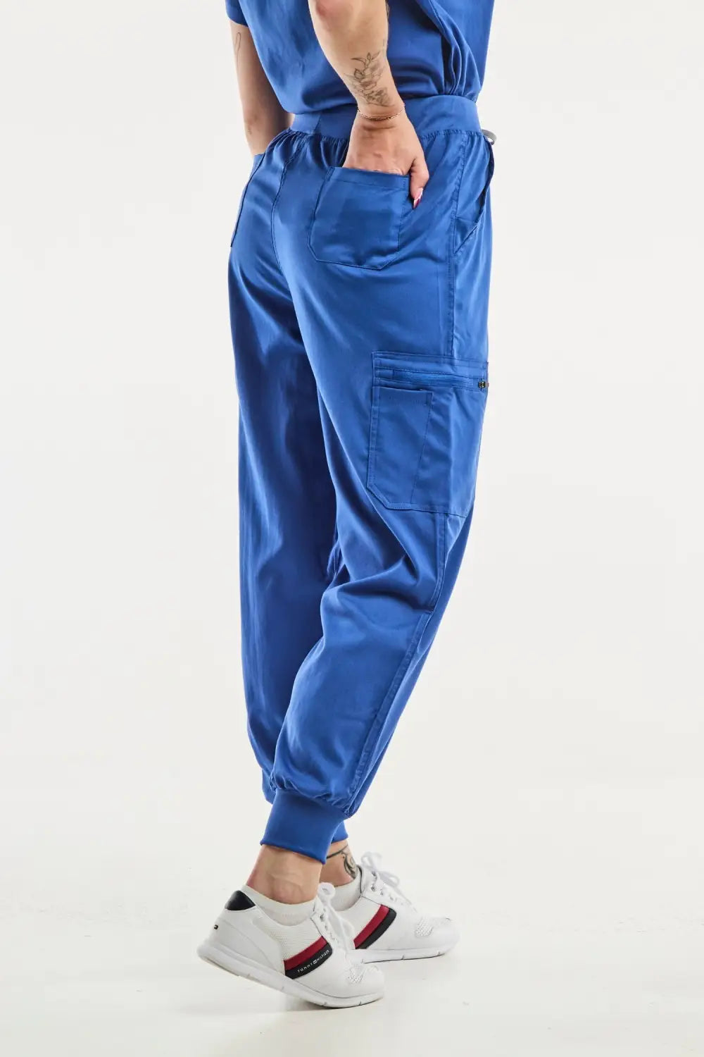 Aelin EMMA Jogger pantalon médical femme bleu roi stretch