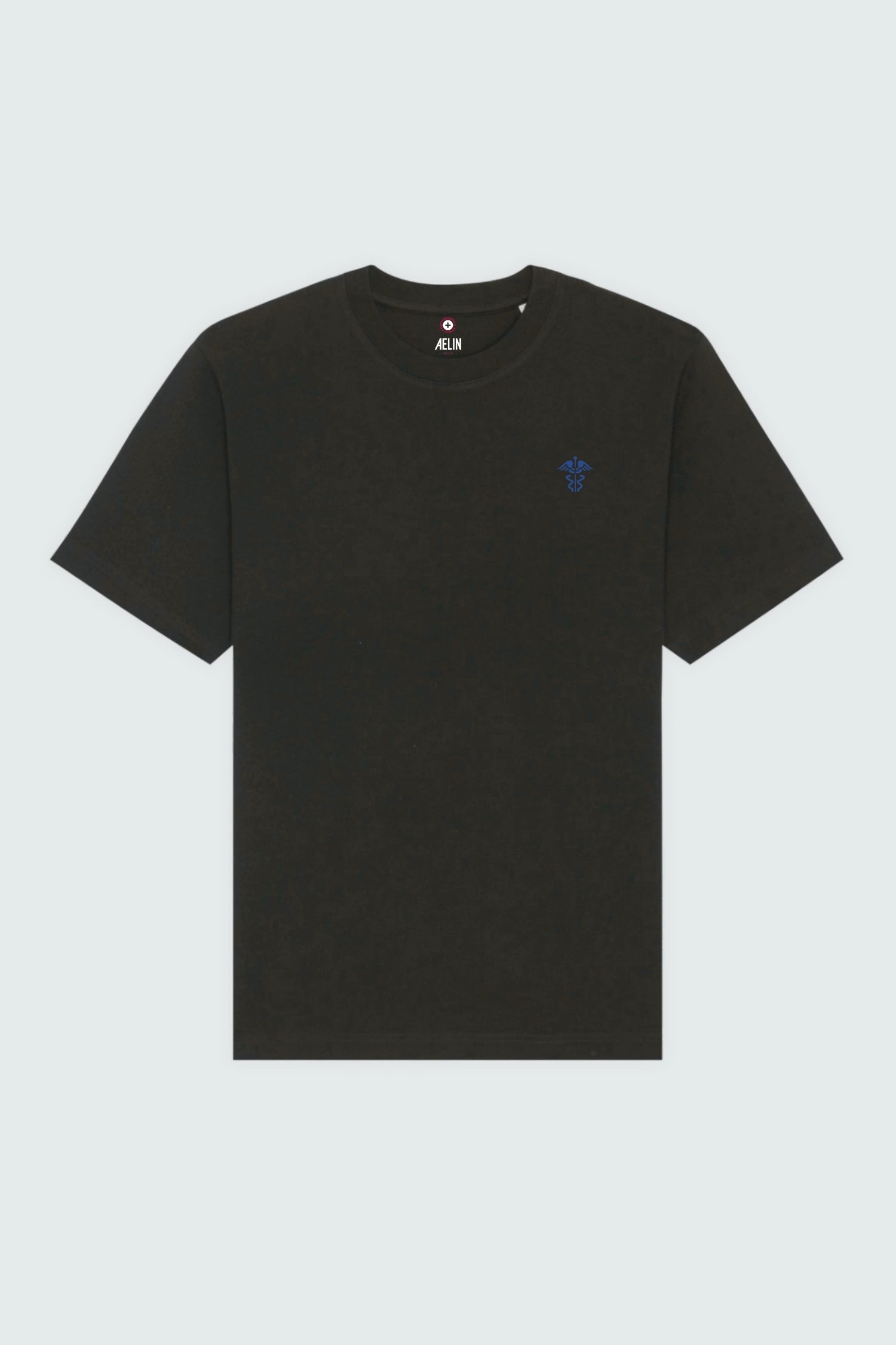 Aelin Slimfit NEW t-shirt médical unisexe noir coton bio