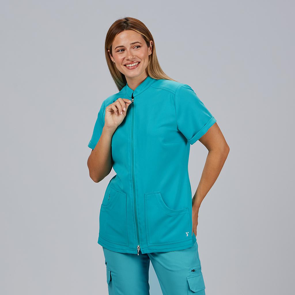 Gary's Amy blouse femme zip blanche L recyclée 3 poches
