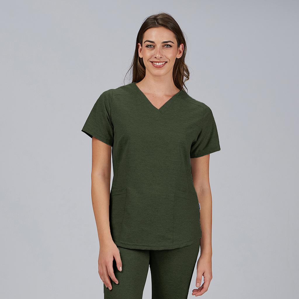Gary's Irina blouse médicale gris perle manches courtes stretch