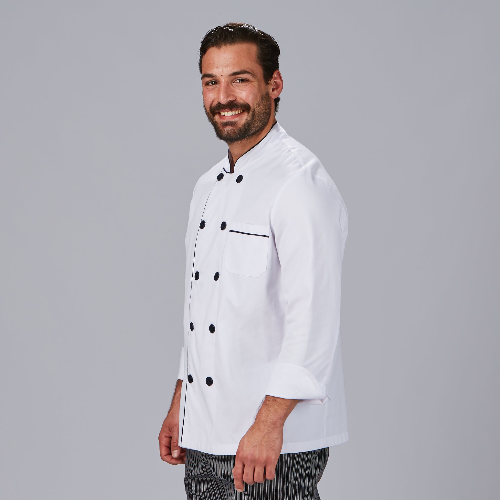 GARY'S Jackets veste cuisine mixte noire manches longues
