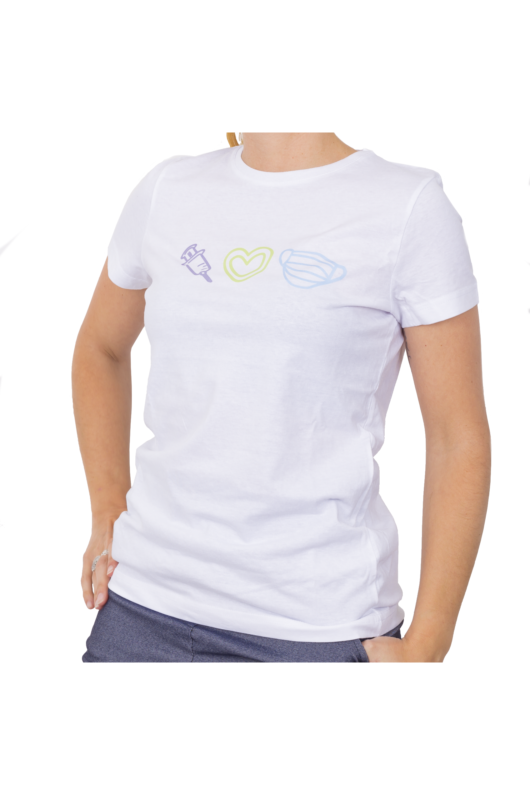 Enfermania Ropa camiseta blanche t-shirt femme taille S-2XL