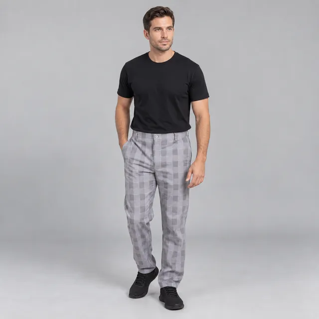 GARY'S pantalon cuisine unisexe rayures Raya Gris