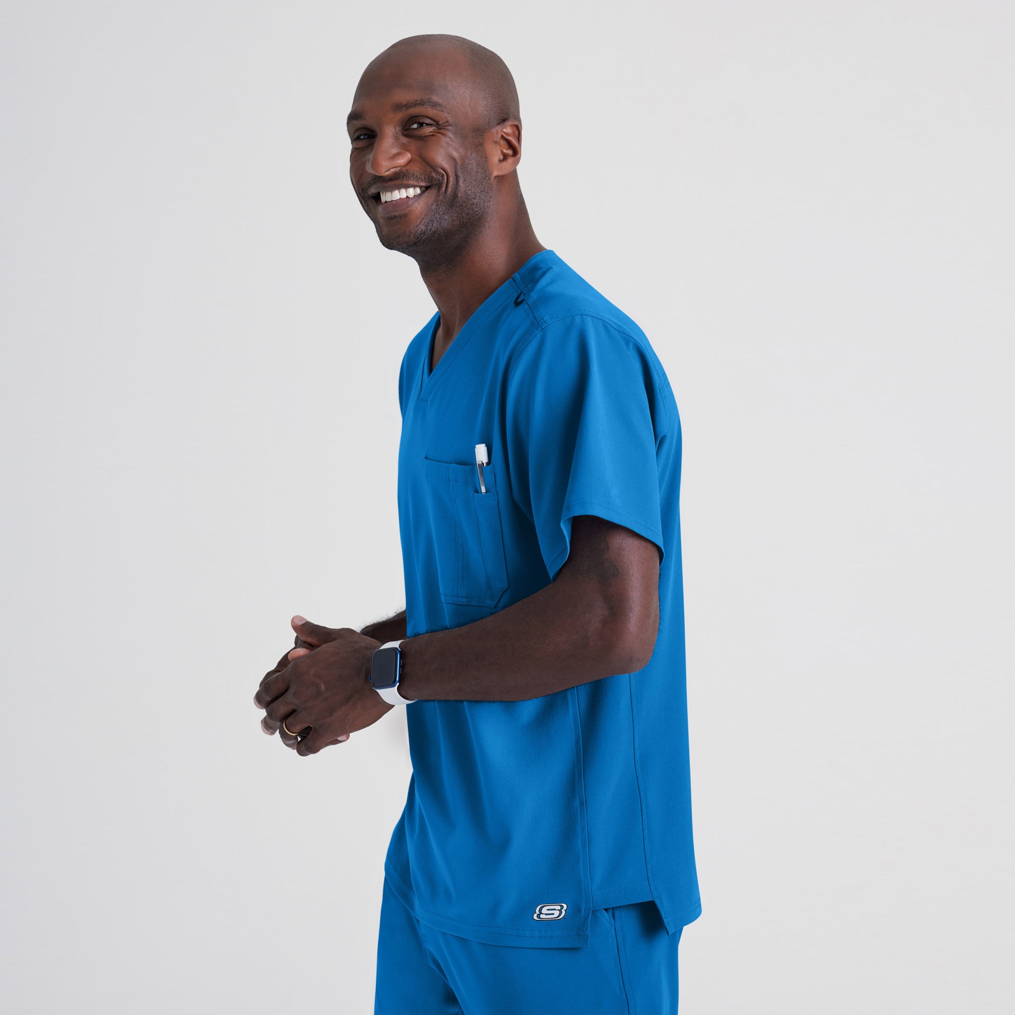 Gary's Structure Top Barco tunique médicale bleu royal stretch