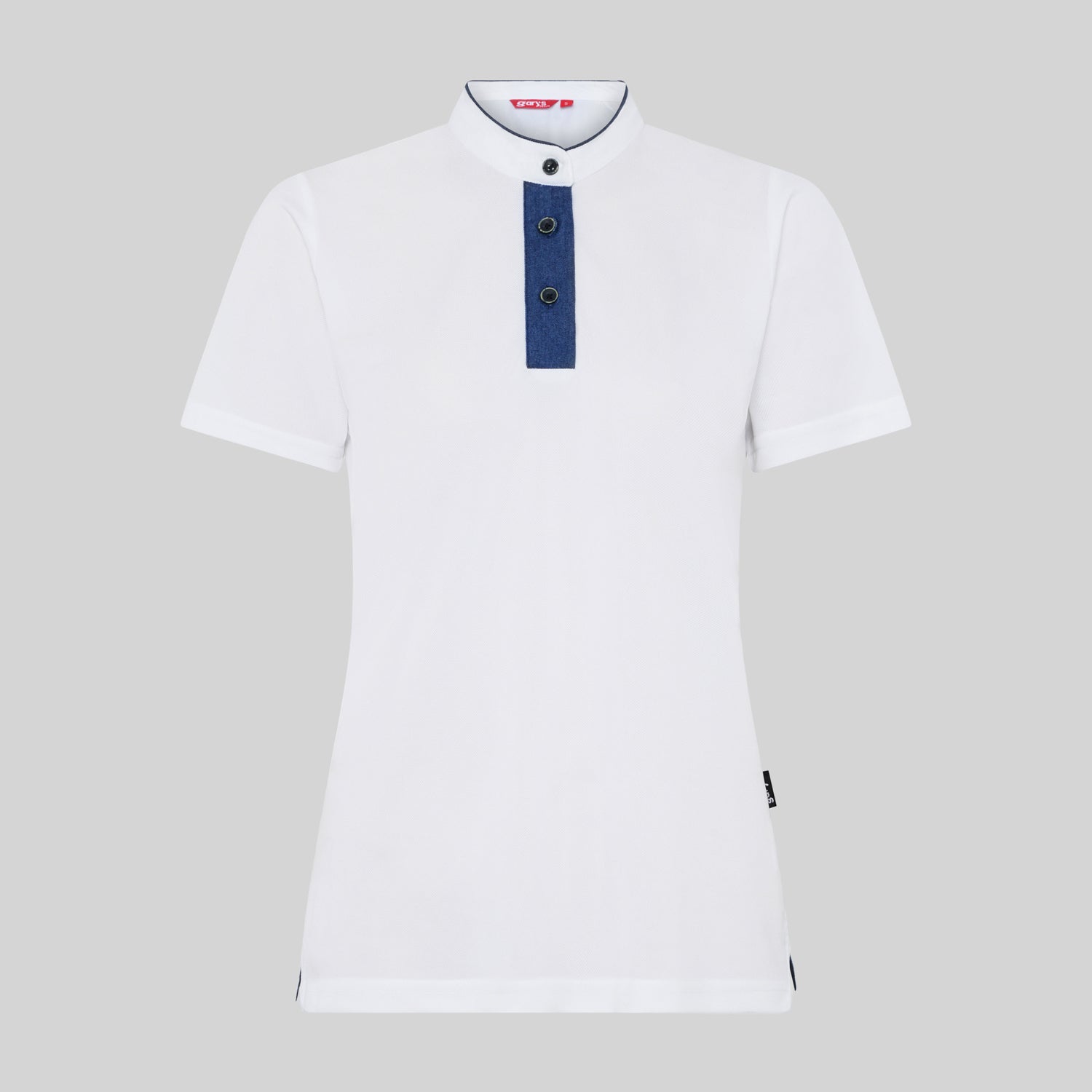 GARY'S Polo Woman Grandad polo travail femme noir Coolmax