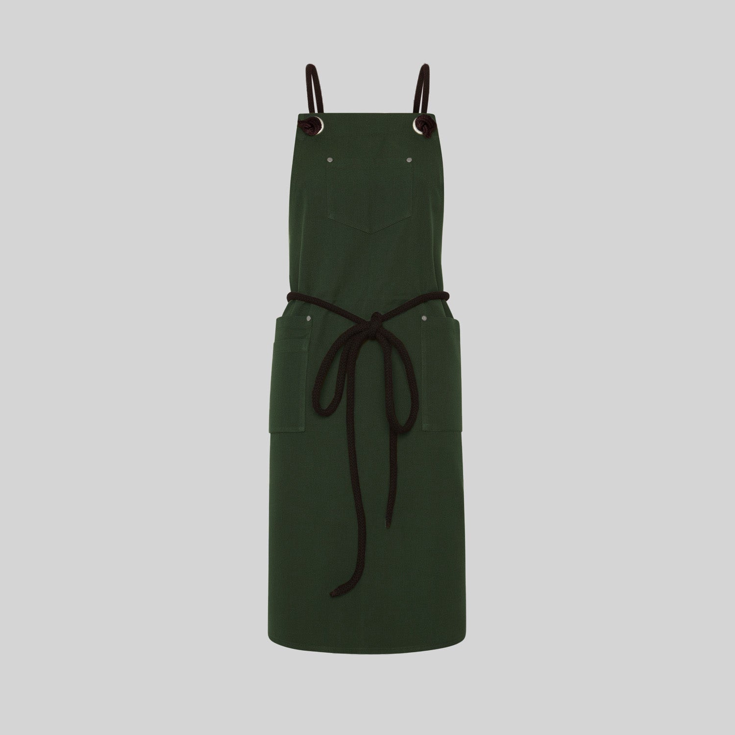 GARY'S Aprons tablier bavette noir 88x74 cordon tressé 5 poches