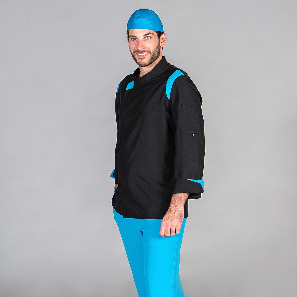 GARY'S Abades veste de cuisine noire anti-tache