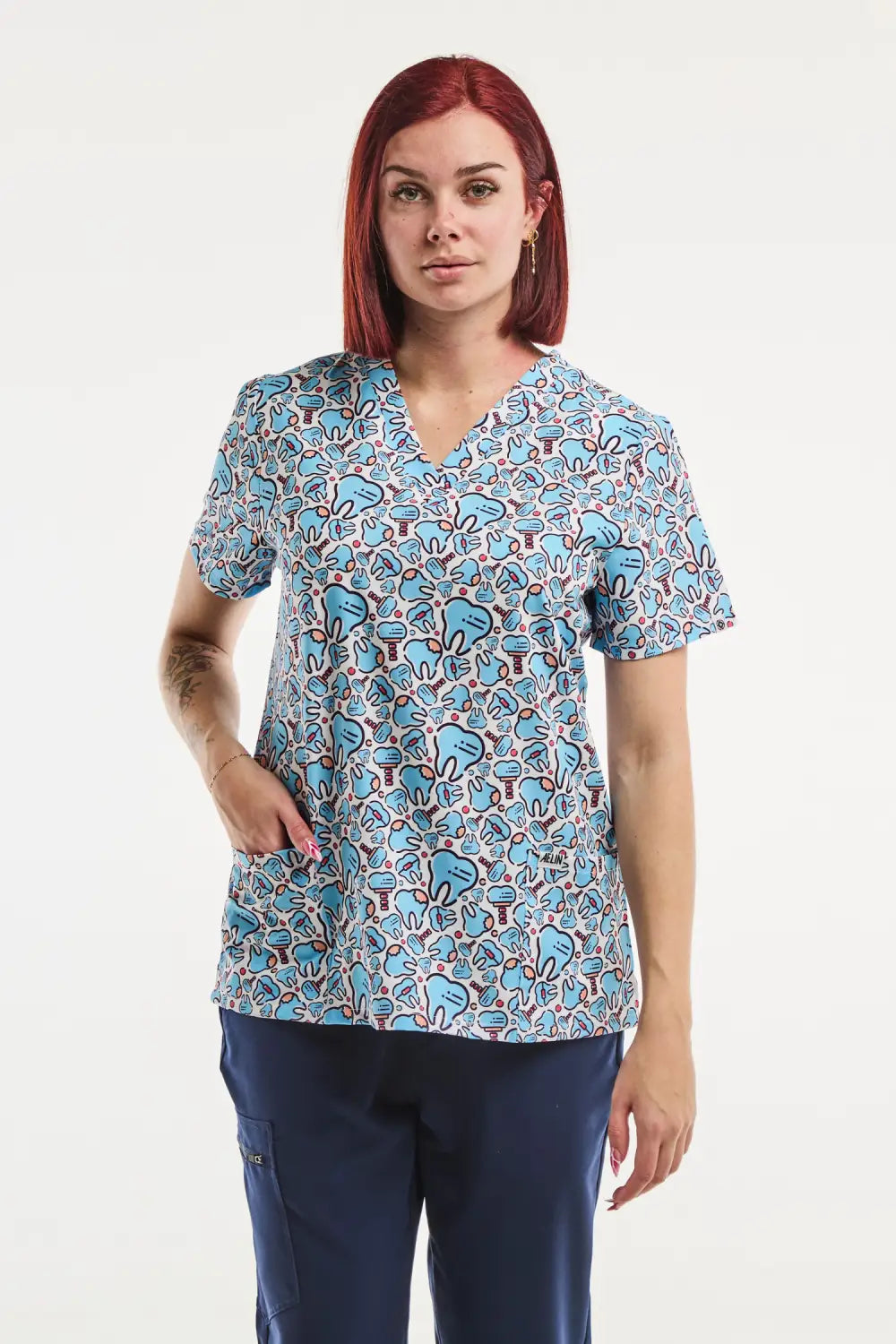 Aelin Paris Happy Teeth tunique médicale femme stretch