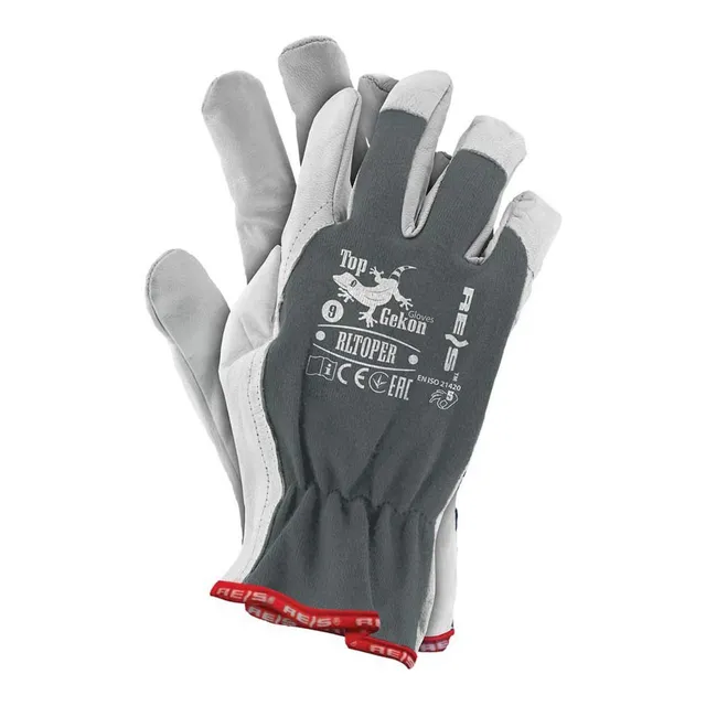 Reis Rltoper-Sw9 gants de travail gris blanc taille 9 lot 12