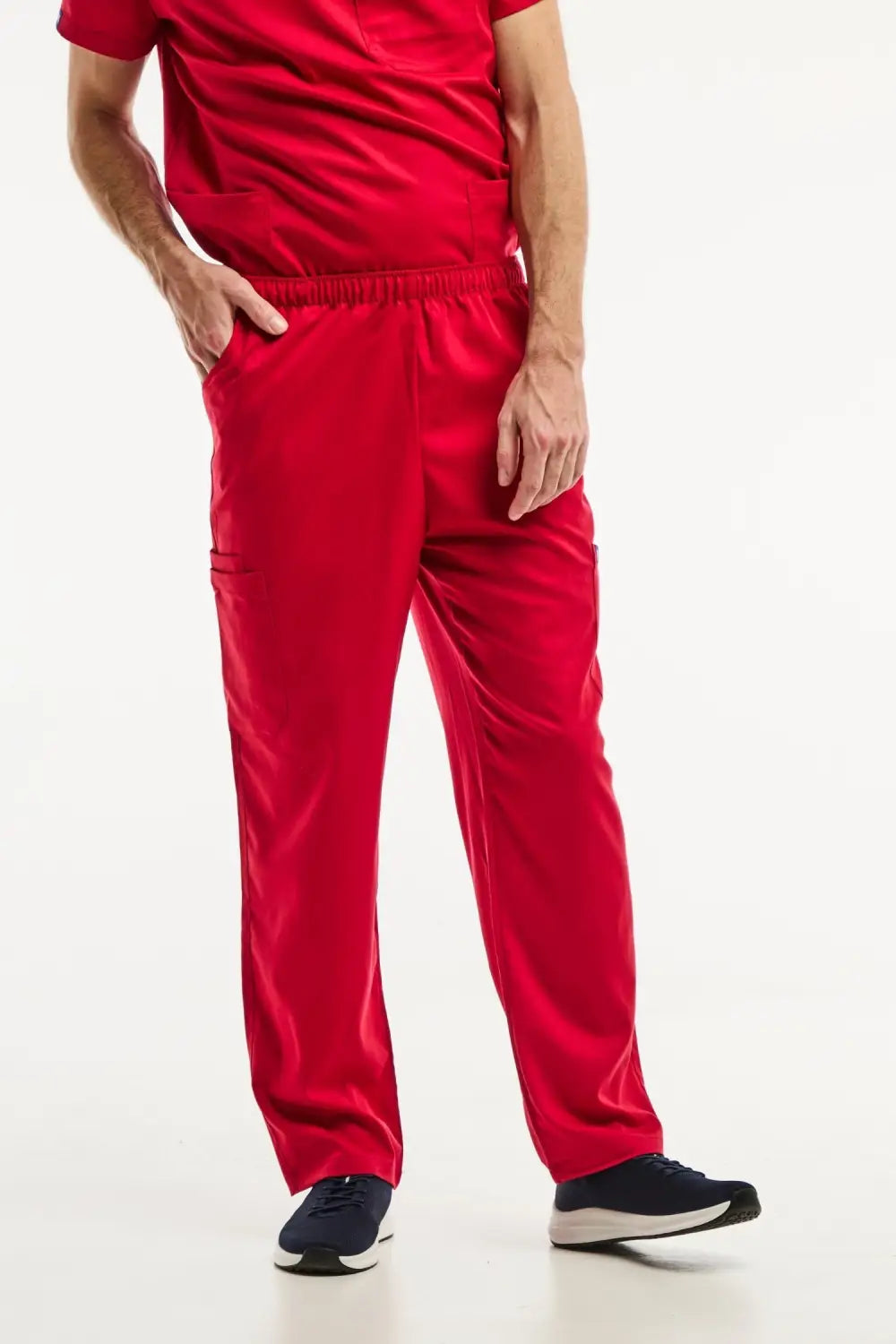 Aelin LUCA pantalon médical homme rouge stretch