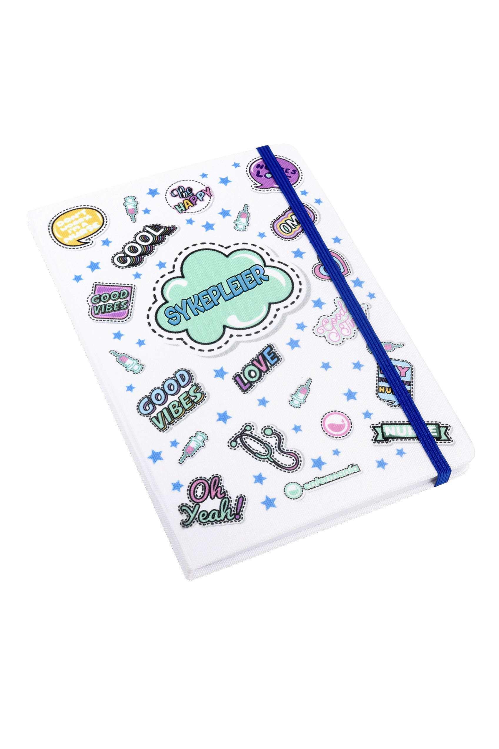 Enfermania Stickers carnet A5 bleu personnalisable